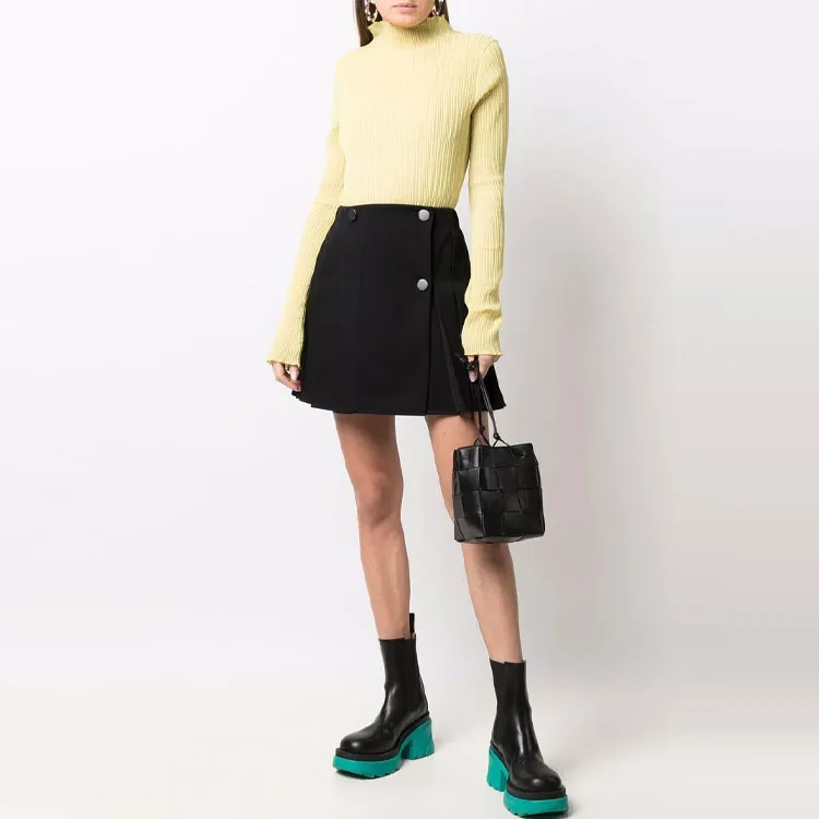 Bottega Veneta SS22 Casual Short Skirts Women's Black-1