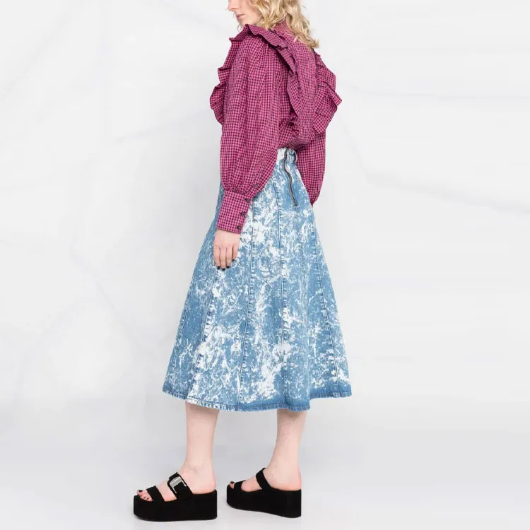 GANNI Check-pattern Long-sleeve Blouse-3