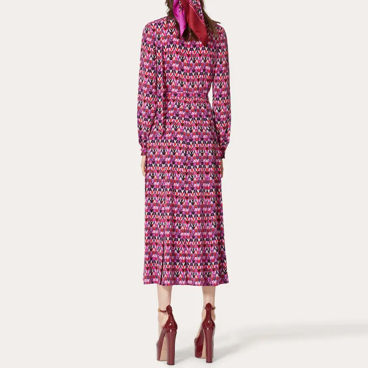 Valentino Long-Sleeved Dresses Women's Pink-1