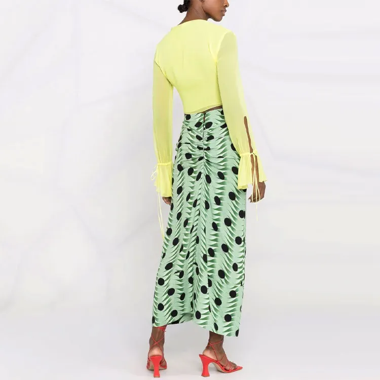 Blumarine Crop Tops Women's Yellow-2
