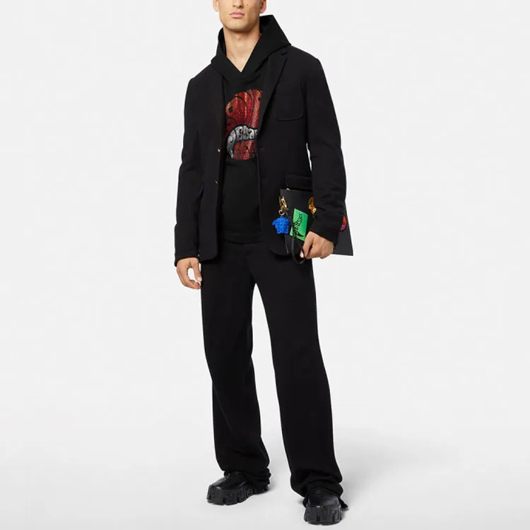 VERSACE Sweatshirts Men Black-3