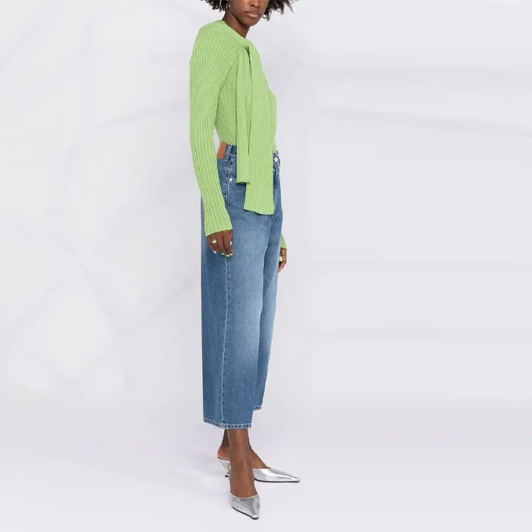 MSGM Ribbed knit Knot detail Top-1