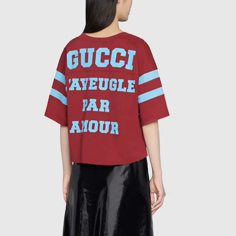 GUCCI 1921 L'Aveugle Par Amour Cropped T shirt-3