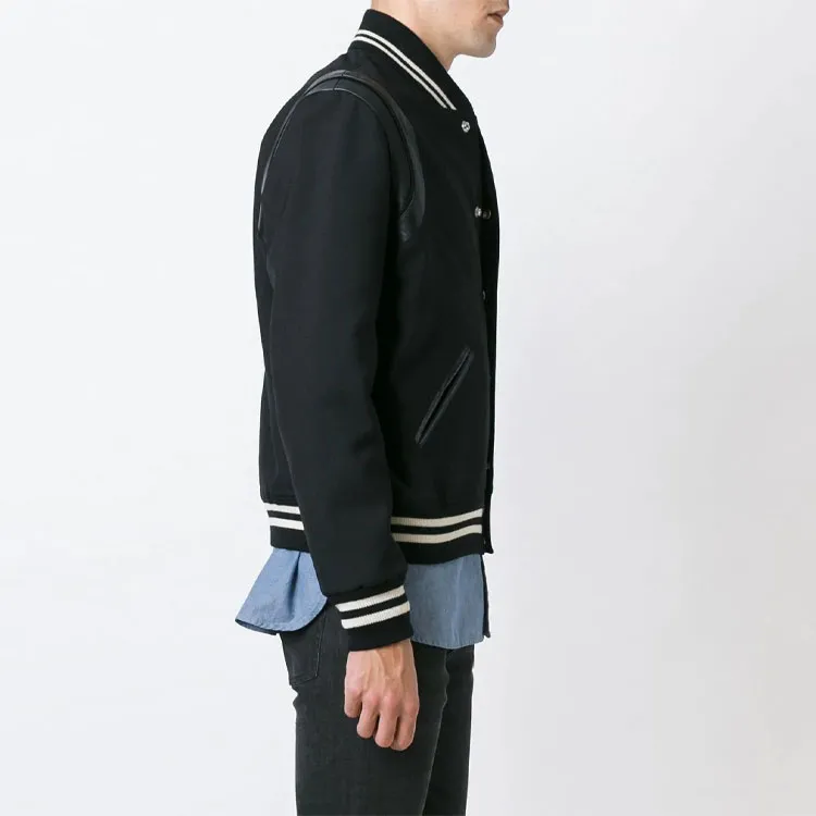 SAINT LAURENT Baseball Jacket Men's Black-3