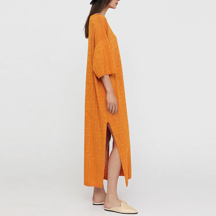 TOTEME Long-Sleeved Dresses Women's Orange Red-3