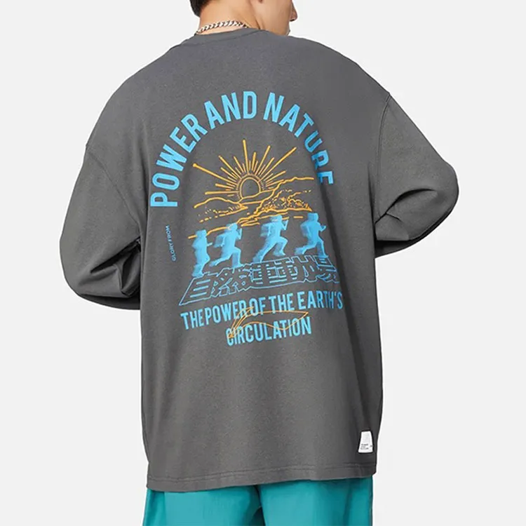 LINING Sports Fashion Collection Sweatshirts Men Shadow Gray-3
