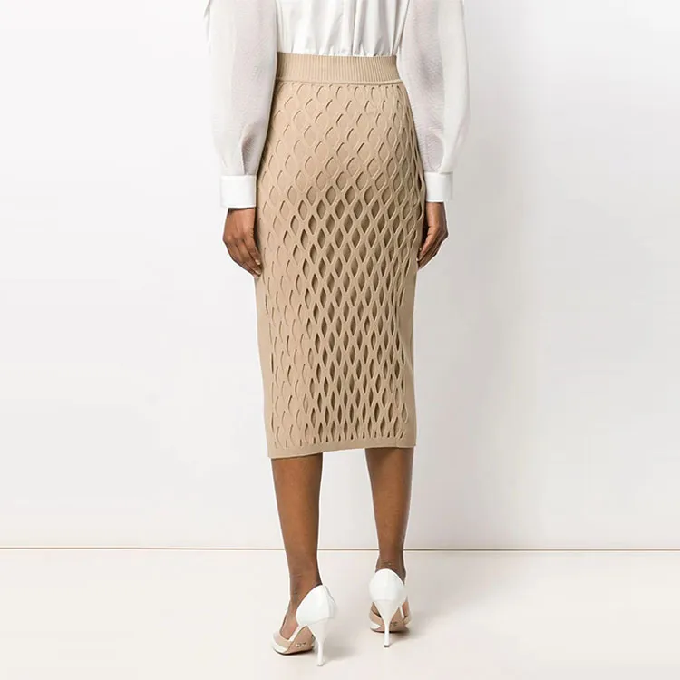 FENDI Casual Long Skirt Women's Khaki-3