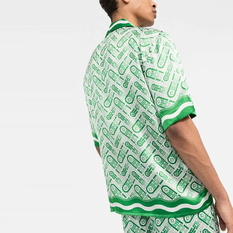 CASABLANCA Cuban Collar Short Sleeve Shirt-3