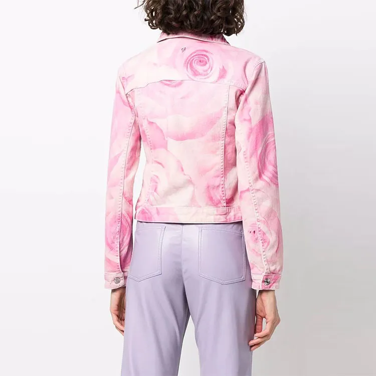 Blumarine SS22 Denim Jacket Women's Pink-2
