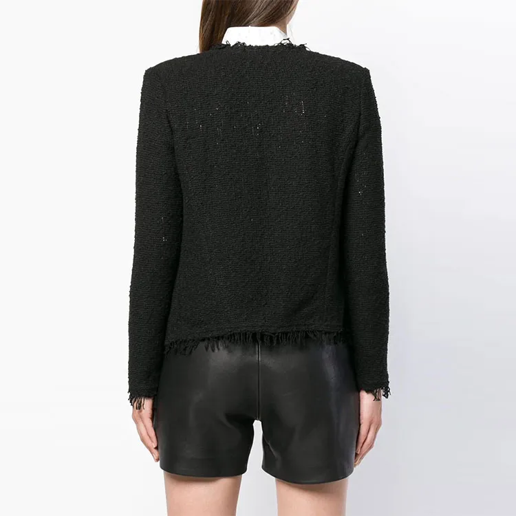IRO NIGHT Shavani Crewneck Fringed Jacket-3