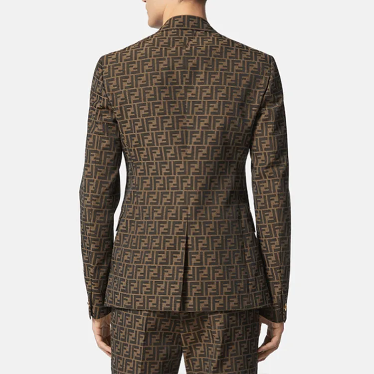 Fendi Fendace Ff Jacquard Mens Blazer-2