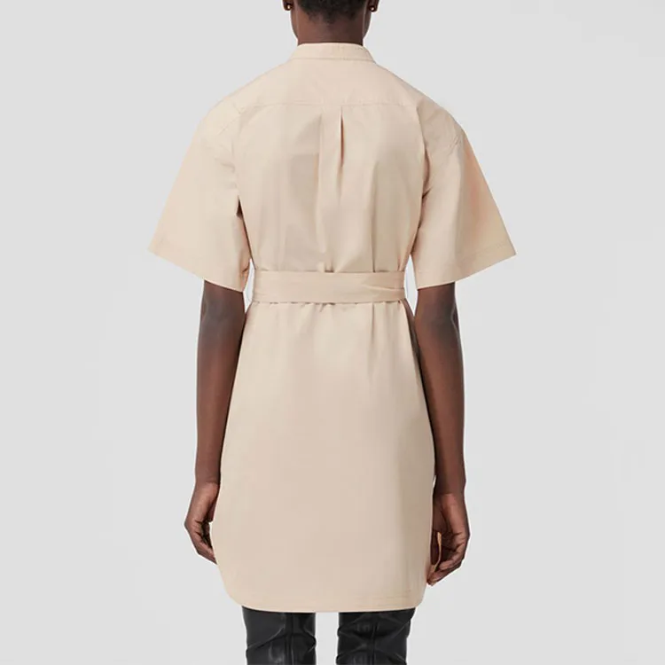 Burberry SS22 Short Sleeved Dress Women's Almond Beige-2