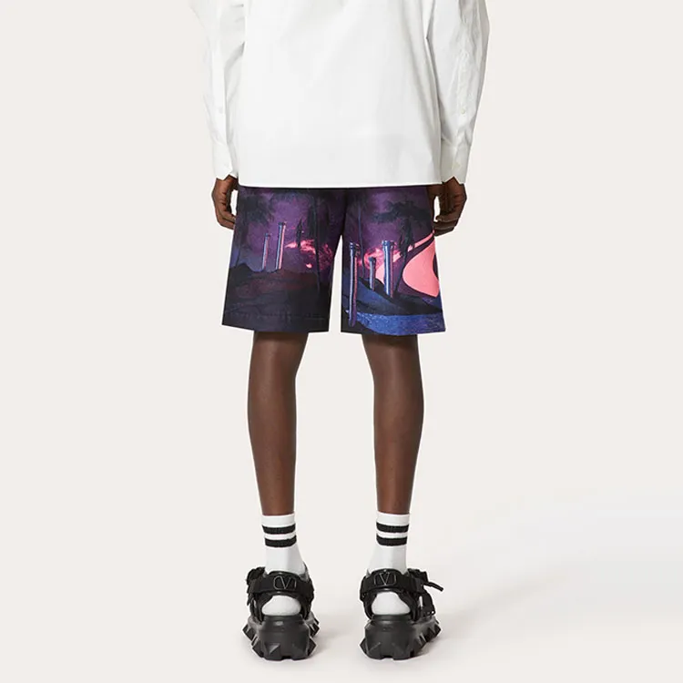 Valentino Casual Shorts Men Purple-2
