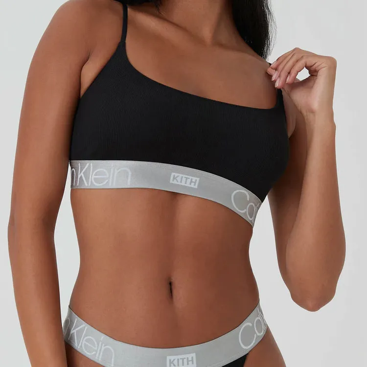 KITH Women's For Calvin Klein Seasonal Bralette 'Black'-4