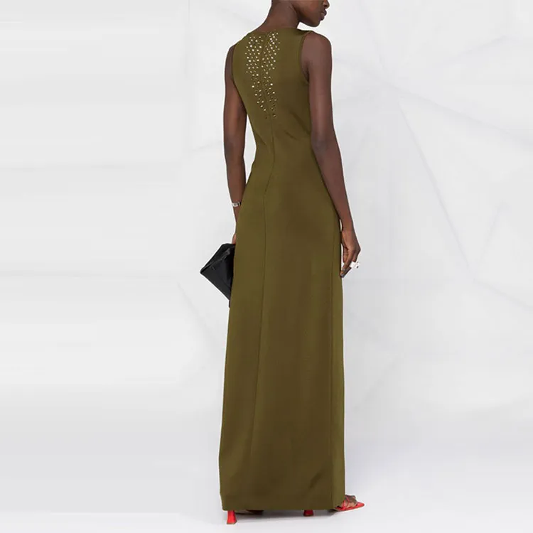 GIVENCHY Sleeveless Dress Women's Green-2