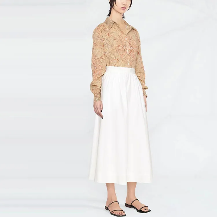 TOTEME Casual Long Skirts Women's White-3