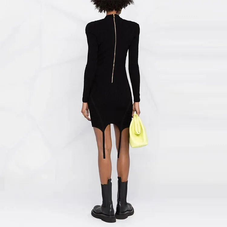BALMAIN Eyelet detail Lace up Dress-2