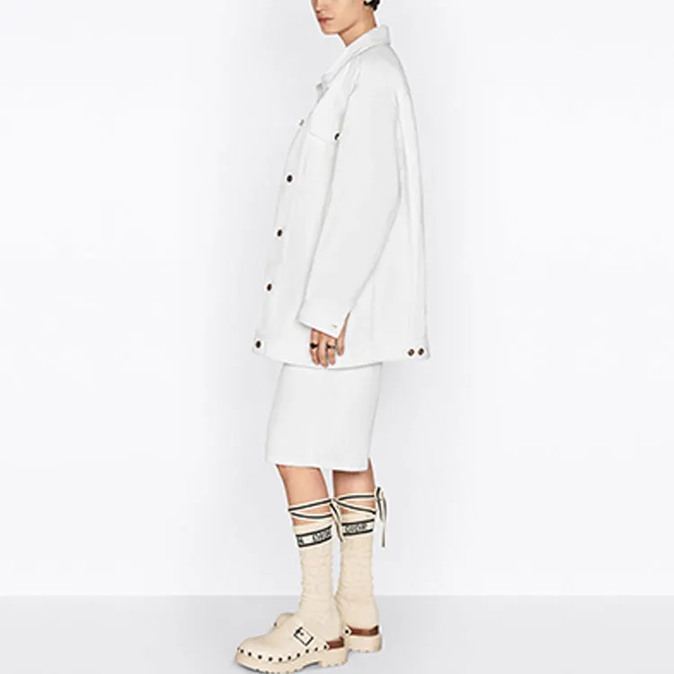 DIOR Dior Quarterly New Products FW22 Denim Jacket Women's White-5