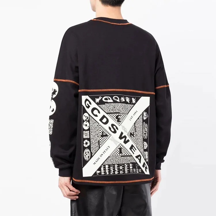 GCDS Universal Flag Long sleeve T shirt-2