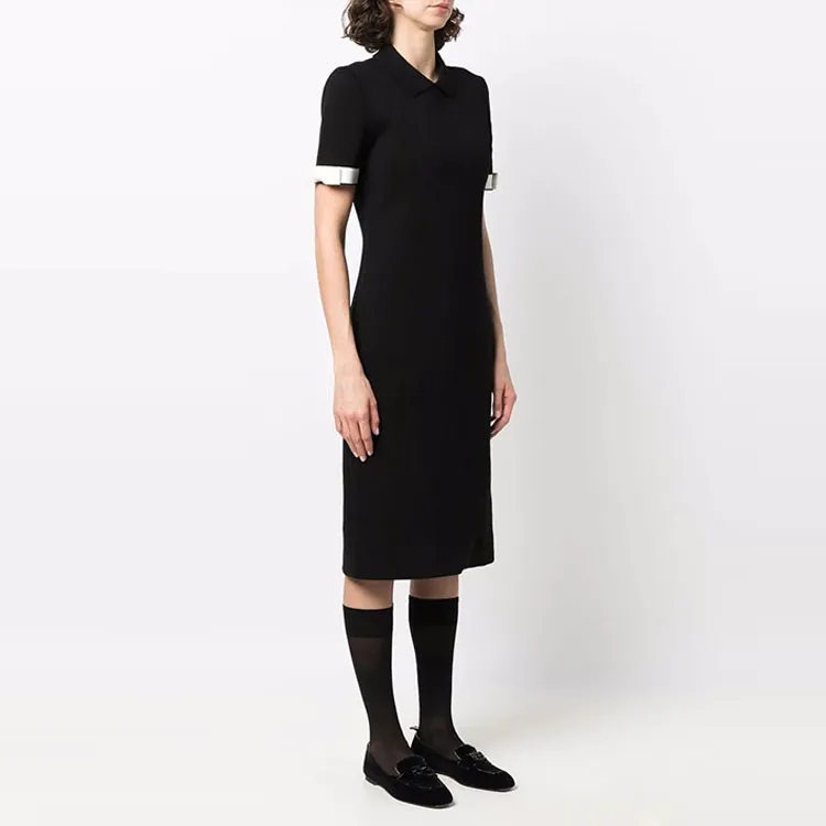THOM BROWNE Short Sleeved Dresses Women's Black-3
