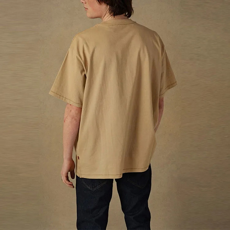 Levis SS22 Straight T-Shirt Men's Khaki Brown-3