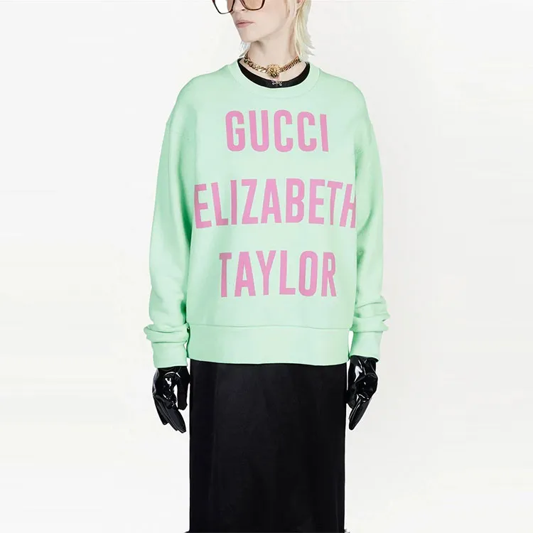GUCCI Graphic Printed Sweatshirt Green-2