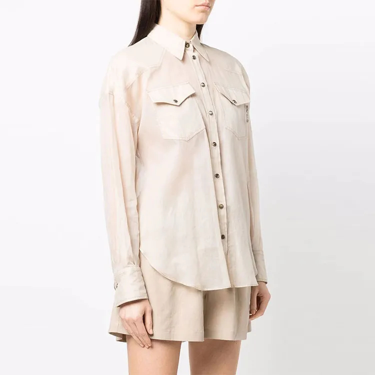 Brunello Cucinelli Shirts Women's Khaki-3