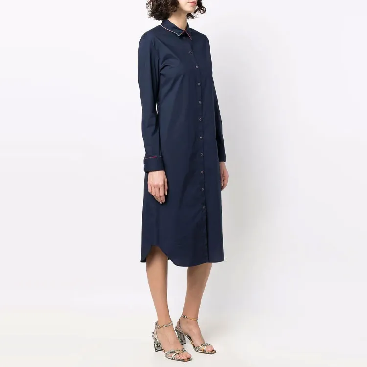 PS By Paul Smith Long-Sleeved Dresses Women's Blue-3