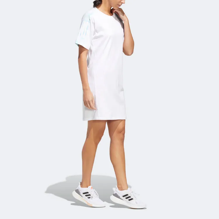 Adidas Short Sleeved Dresses Women's White-3