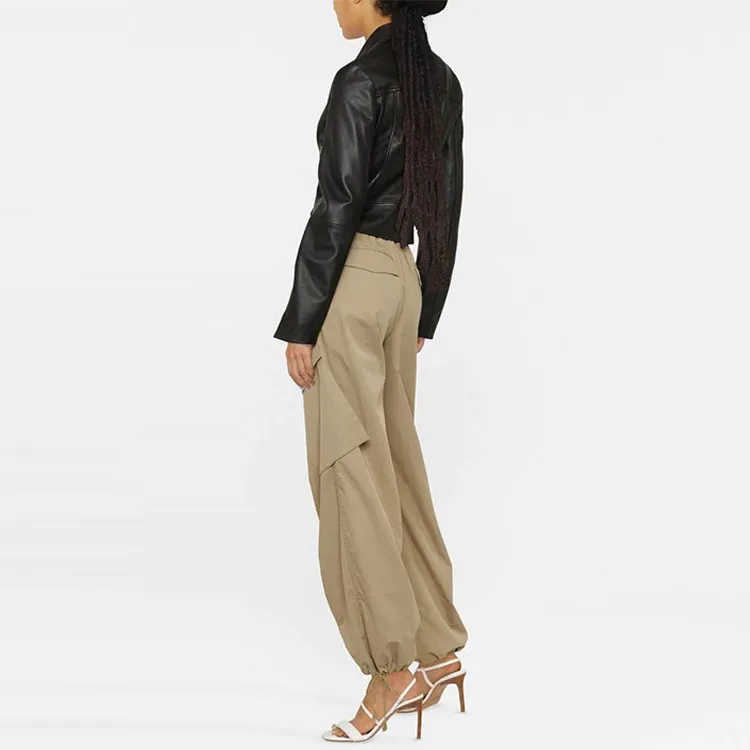 PINKO Leather Jackets Women's Black-3
