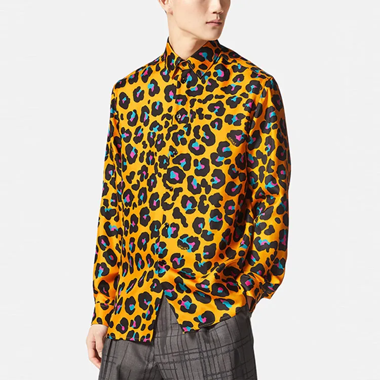 VERSACE Shirts Men Orange-3