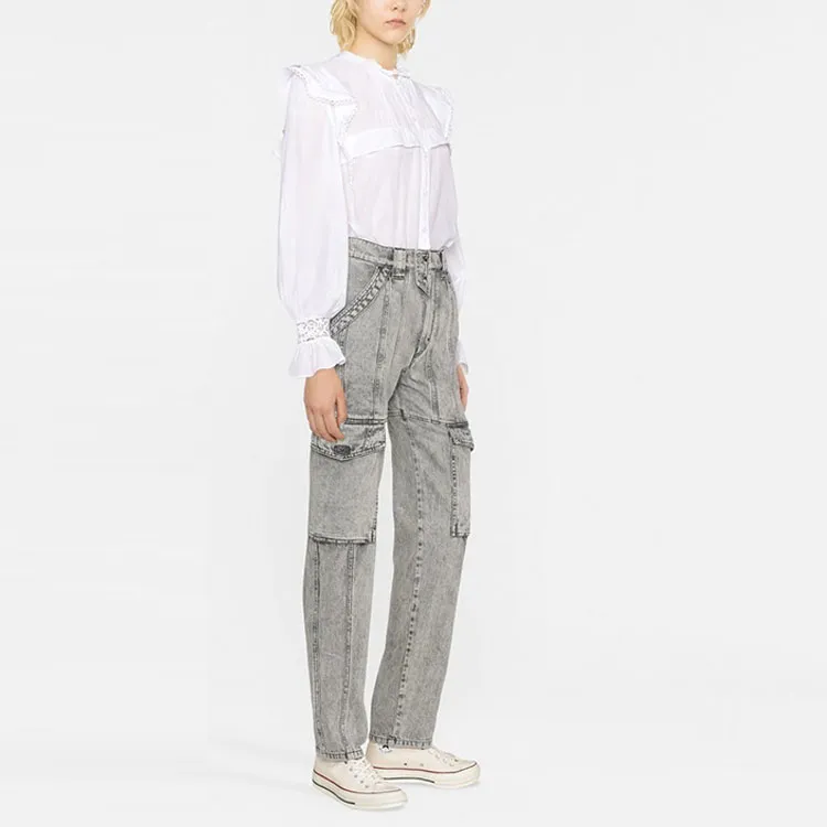 ISABEL MARANT ETOILE Distressed finish Denim Jeans-3