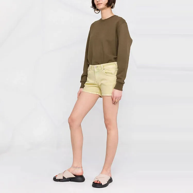 DIESEL Denim Shorts Women's Yellow-3
