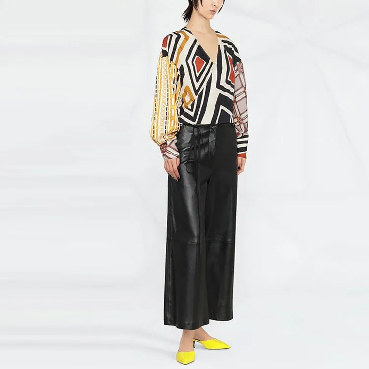 DSQUARED 2 Geometric print Wrap front Blouse-3