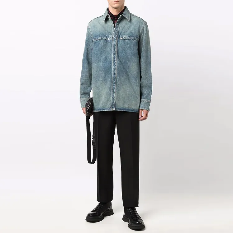 Givenchy Shirts Men Blue-4