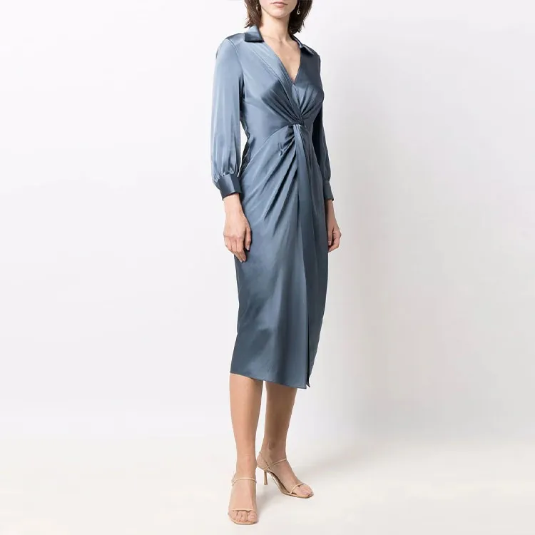 THEORY Long-Sleeved Dresses Women's Blue-3