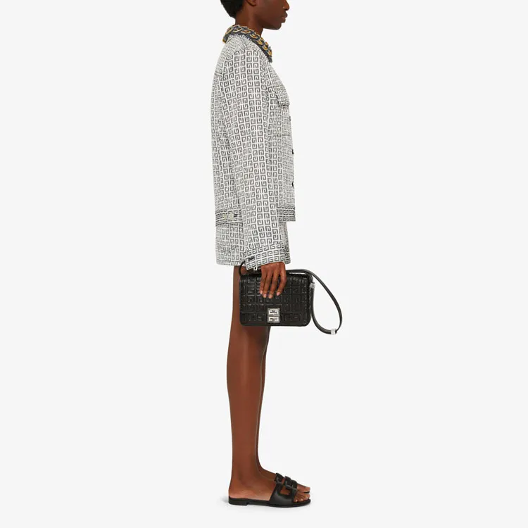 Givenchy 4G Jacquard Denim Effect Jacket 'Black/White'-3