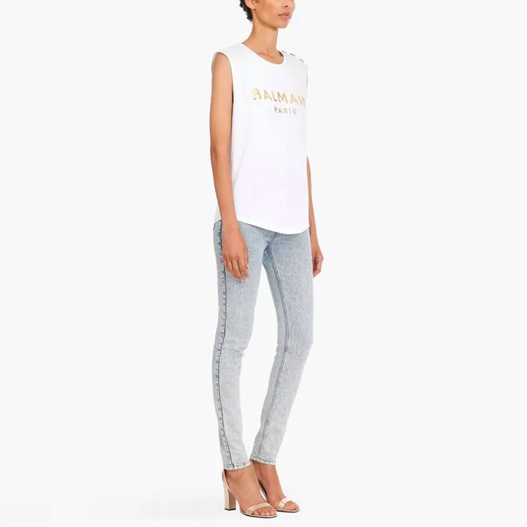 BALMAIN SS21 Regular T Shirt Women's White-3