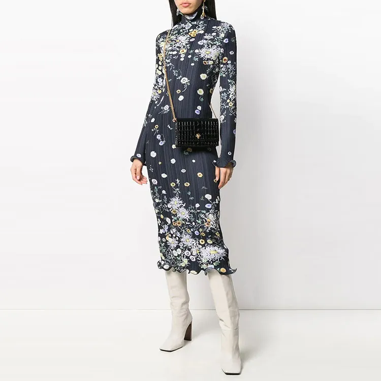 Givenchy Long-Sleeved Dresses Women's Blue-3