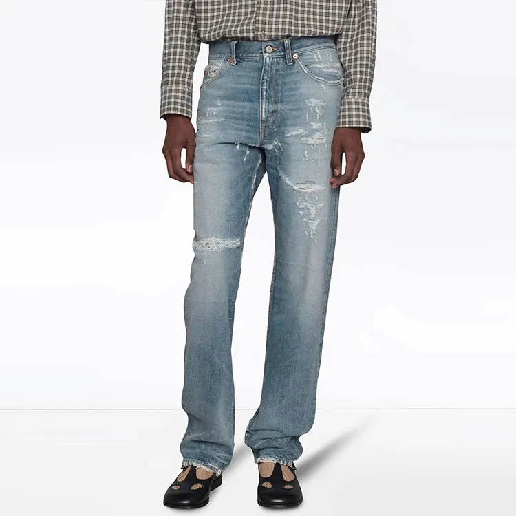 GUCCI Eco bleached Organic Denim Jeans-1