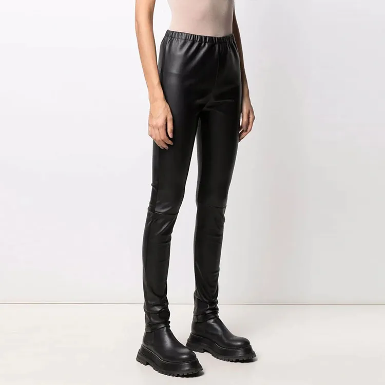 MM6 Maison Margiela Faux leather Leggings-3