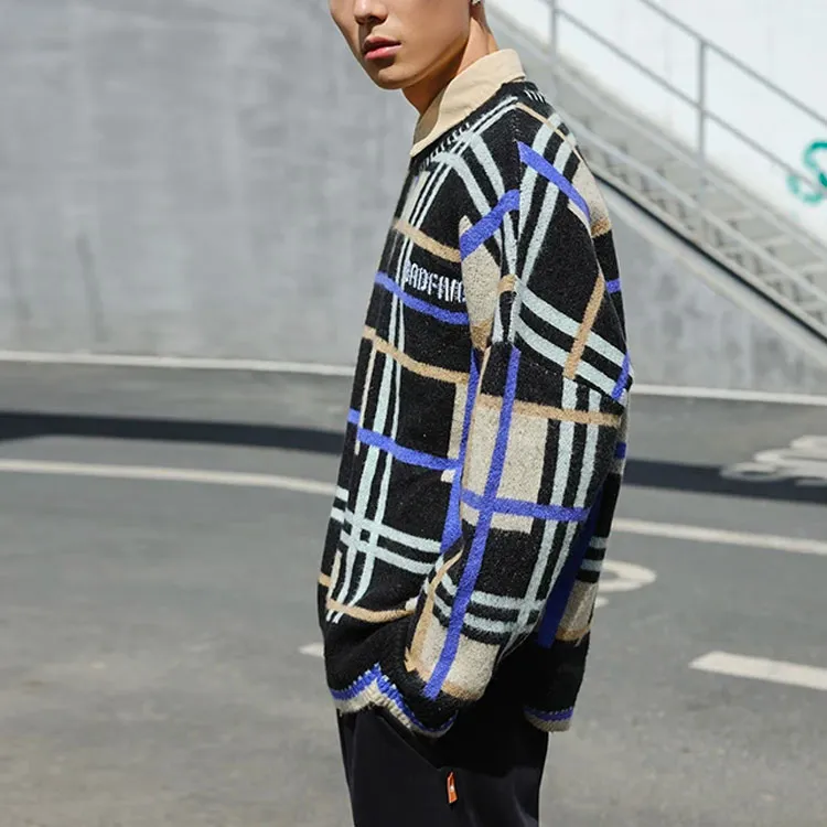 LINING Sweaters Men Black Plaid-3