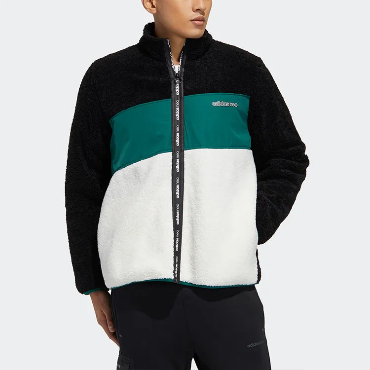 Adidas Neo Jackets Men Black & Han Jade White-1