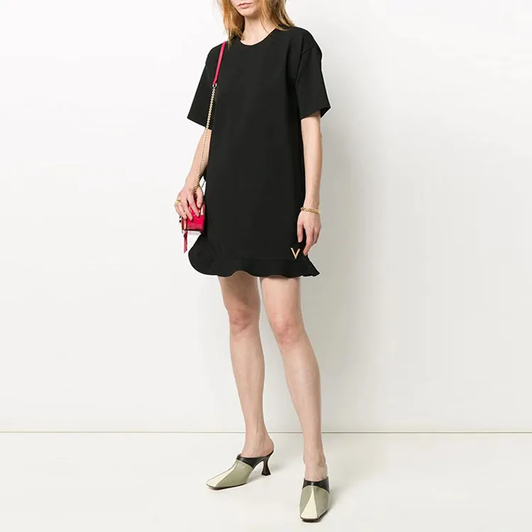 Valentino Short-Sleeved Dresses Women's Black-2