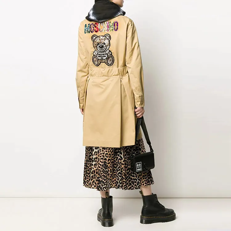 MOSCHINO Trench Coats Women's Light Umber-1