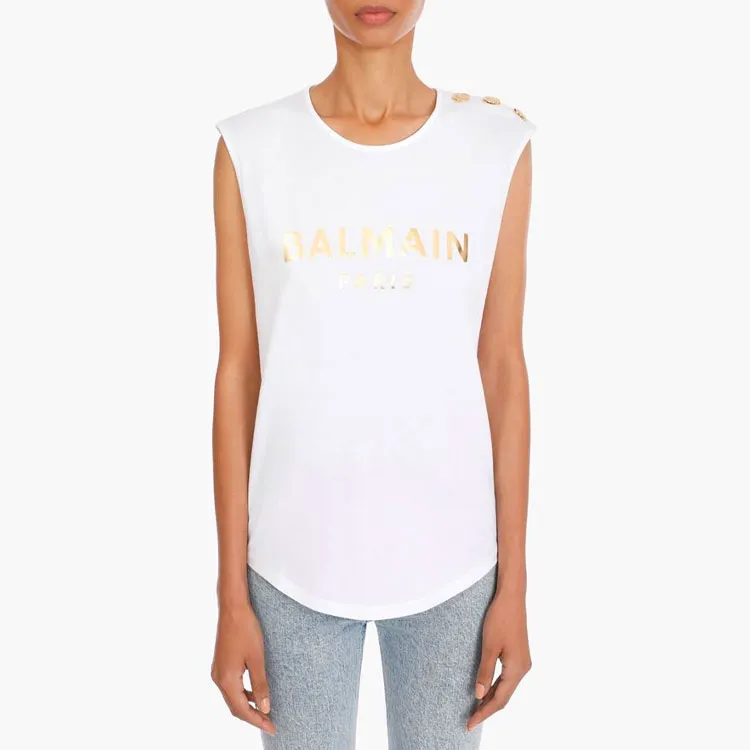 BALMAIN SS21 Regular T Shirt Women's White-4