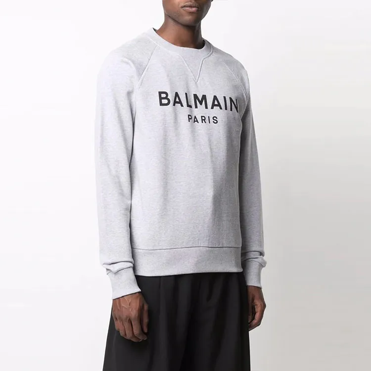 BALMAIN Sweatshirts Men Gray-3