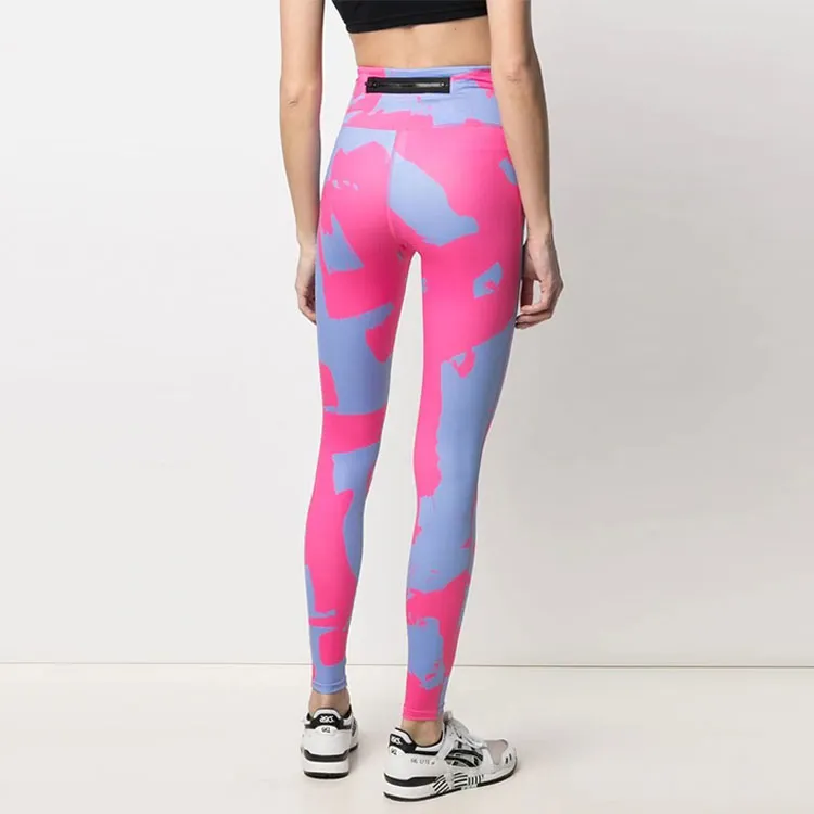 OFF WHITE Printed High Waist Leggings Pink/Purple-2