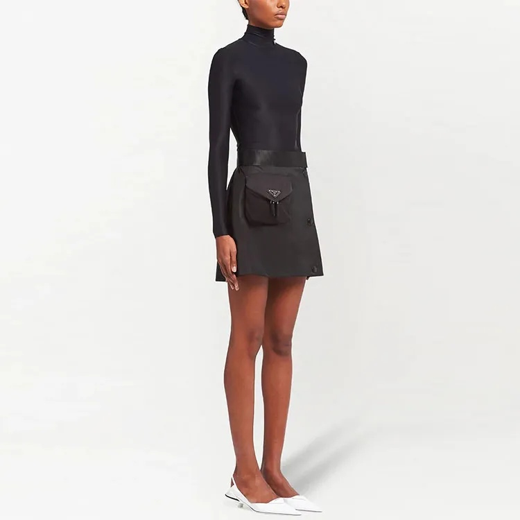 PRADA FW21 Casual Short Skirts Women's Black-3