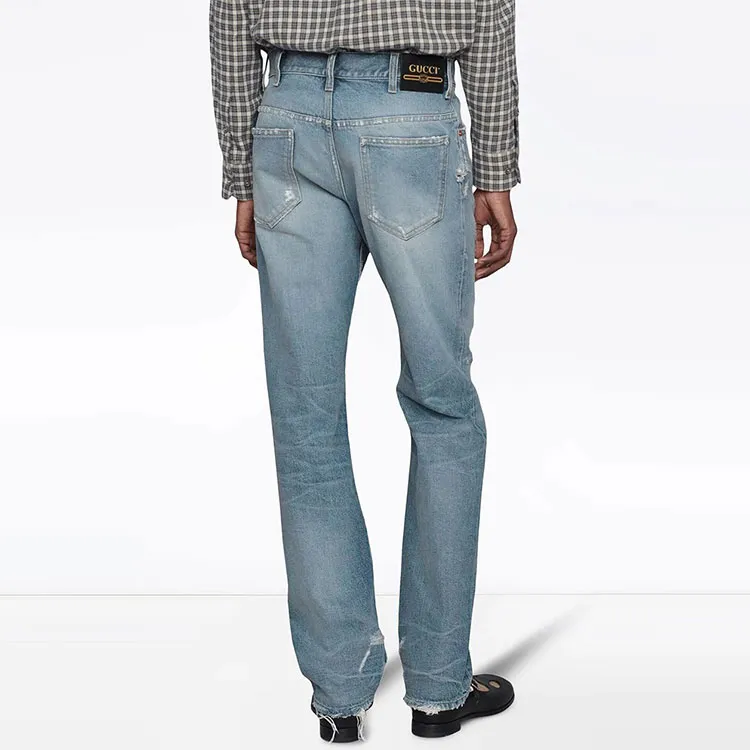 GUCCI Eco bleached Organic Denim Jeans-2